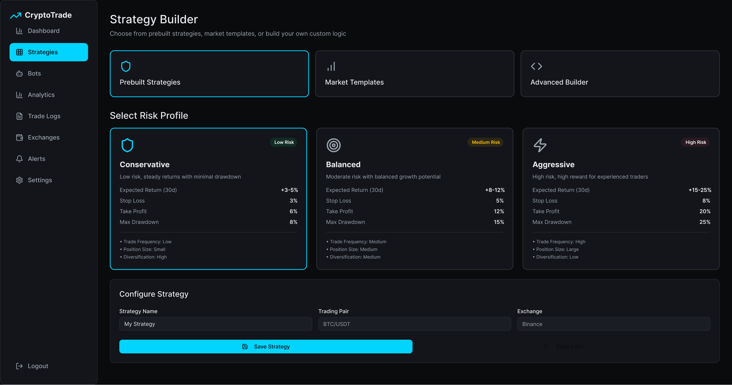 Crypto Bot Trader — full view